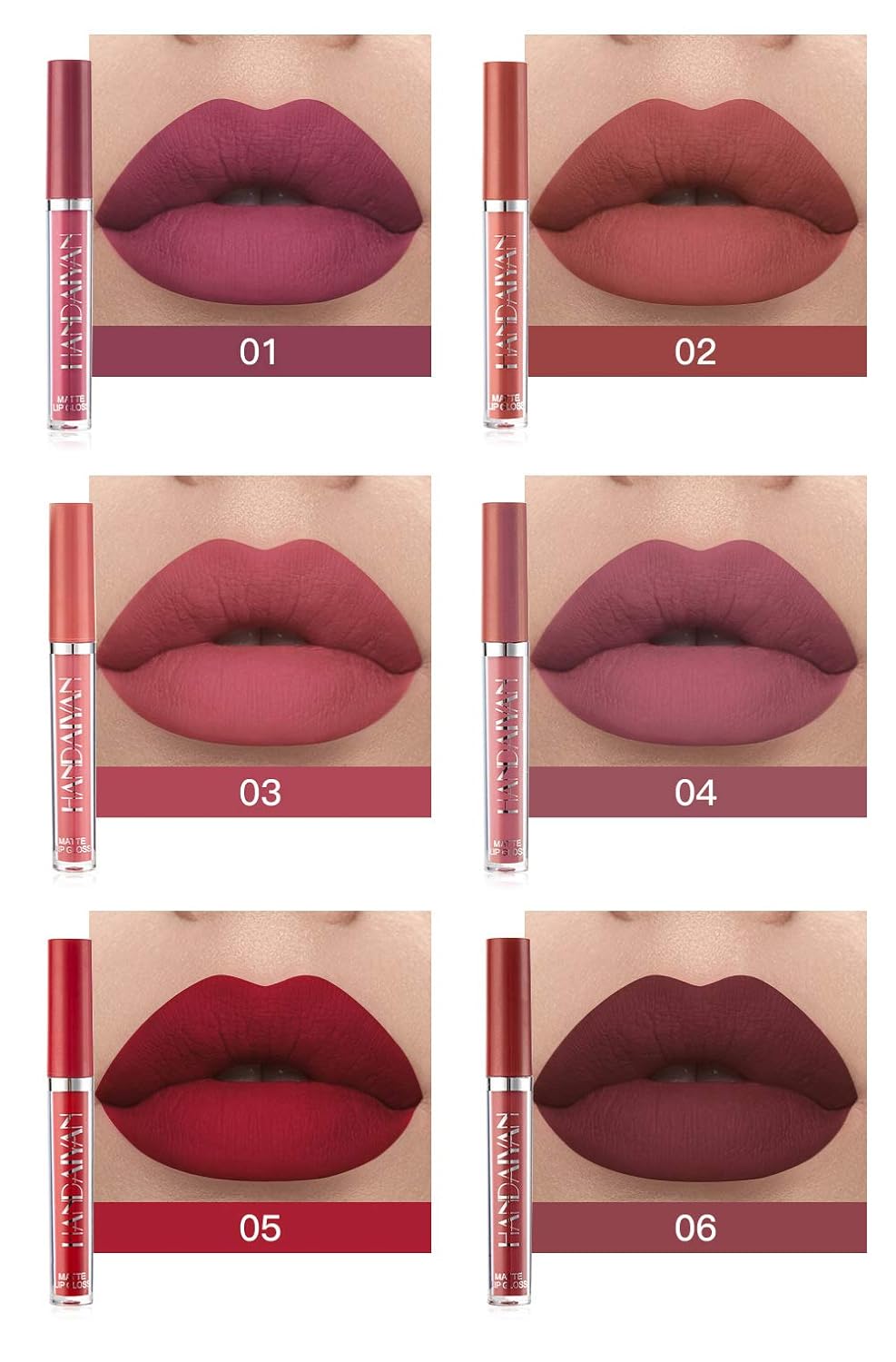 Thumbnail 1 de BestLand 54546 6-Piece Matte Liquid Lipstick Set, Waterproof, 6 Colors