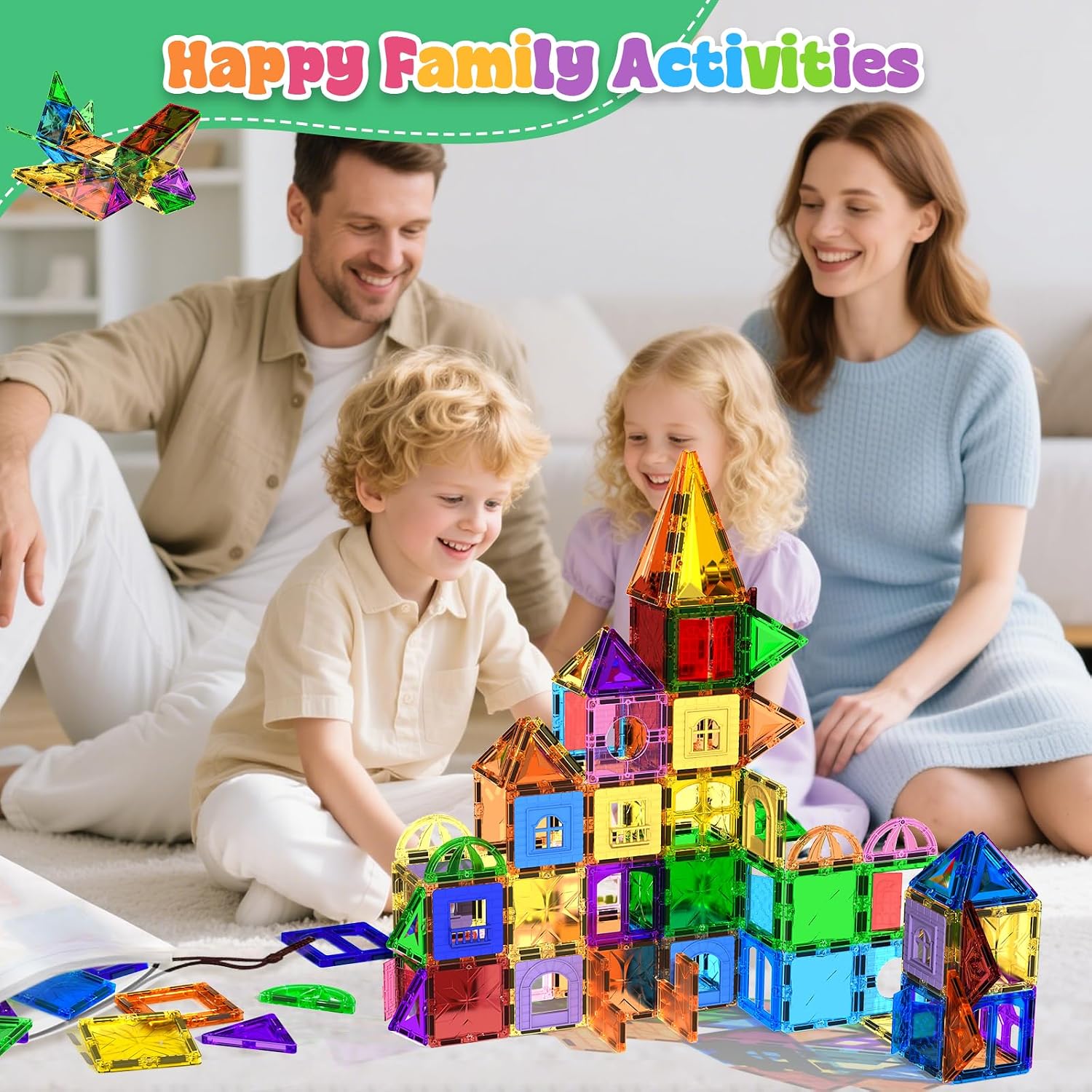 Thumbnail 4 de Magneverse 123PCS Magnetic Tiles – 2026 Upgrade for Creative Building