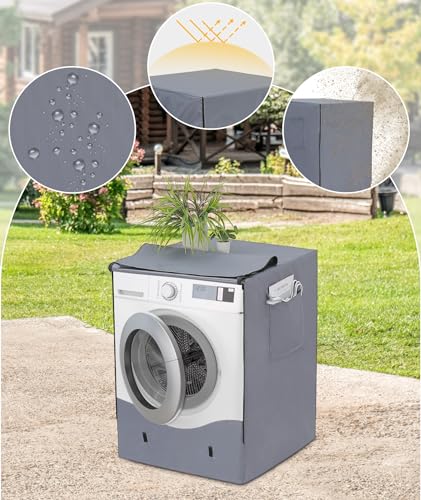 Detalle de HAUSPROFI Copertura Lavatrice Esterno 420D – Protezione impermeabile per lavatrici e asciugatrici