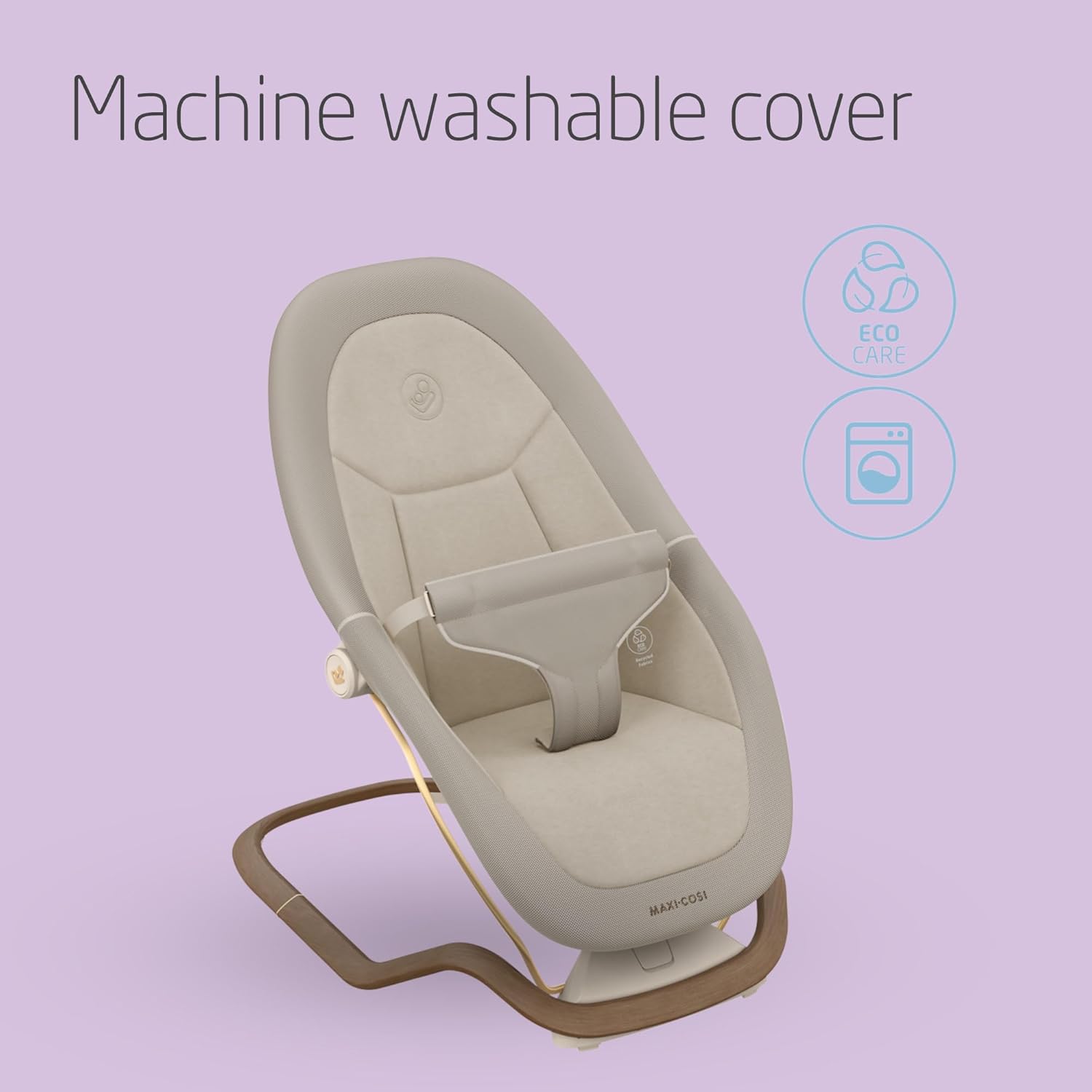 Thumbnail 5 de Maxi-Cosi Dove baby bouncer (0-3 years, 0-15 kg) – foldable, portable recline with 3-point harness in Elegance Beige