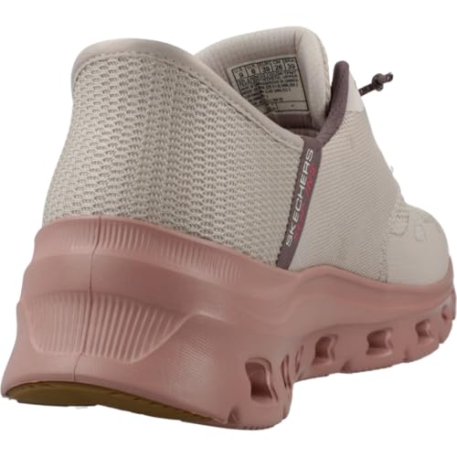 Detalle de Skechers Damen Glide-Step Pro Slip-In Sneaker – Taupe Mesh/Multi Trim, 39.5 EU