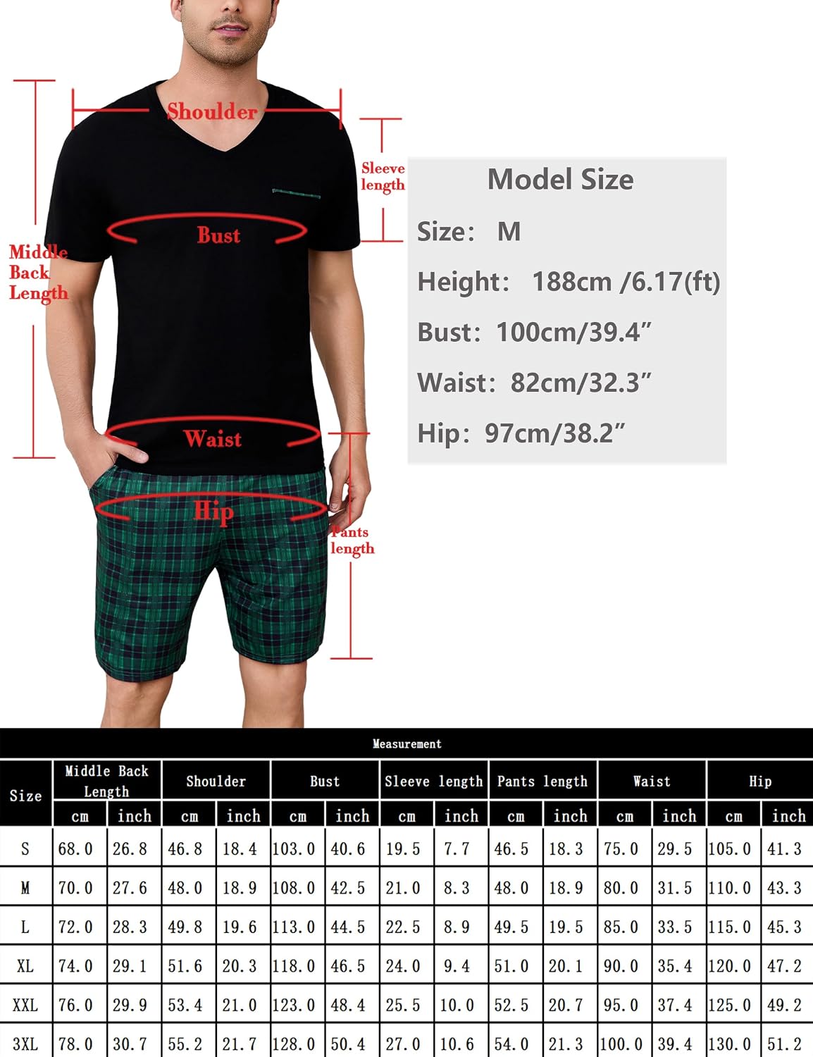 Thumbnail 5 de Bresdk Pyjama court homme 95% coton 5% élasthanne