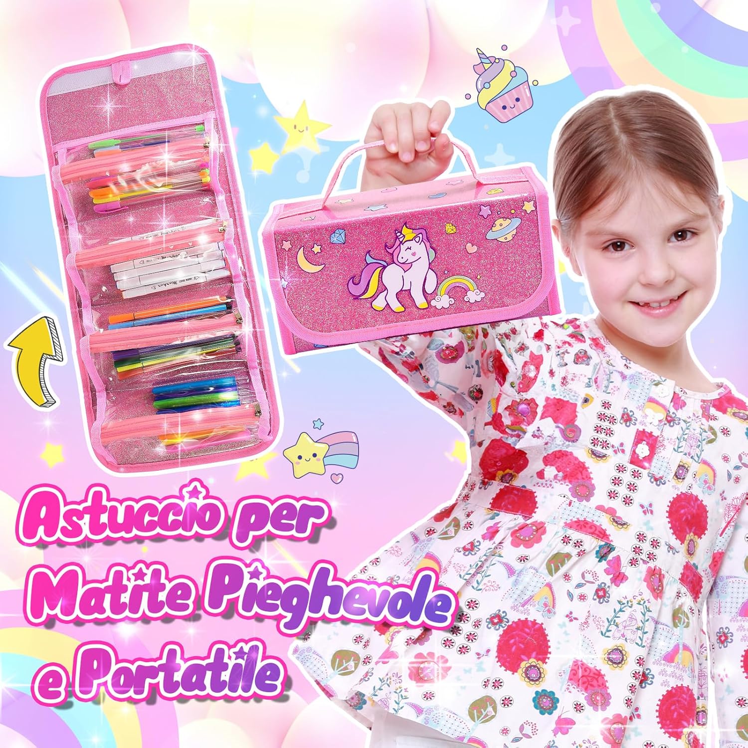 Thumbnail 1 de HappyGoLucky Valigetta colori 55 pezzi 🖍