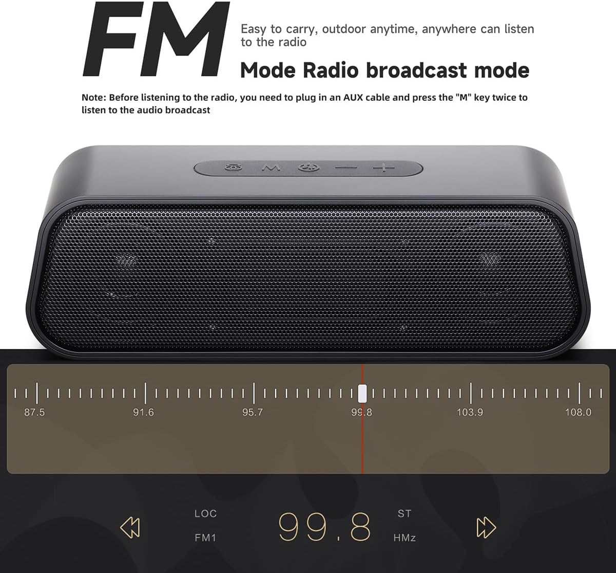 Thumbnail 6 de Hanstore Portable Wireless Speaker with Bluetooth 5.4 — 10W, 3D Stereo HiFi Bass, 1500mAh, 8–10H Playtime