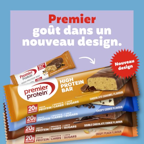 Detalle de Premier Protein - High Protein Bar 50% Multivr flavours box 20 x 40 g