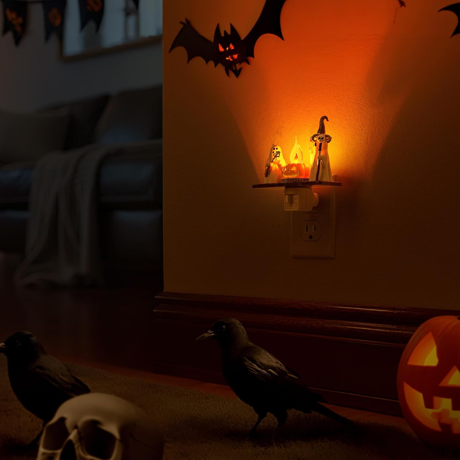Detalle 2 de Briignite Halloween night light with 360° plug