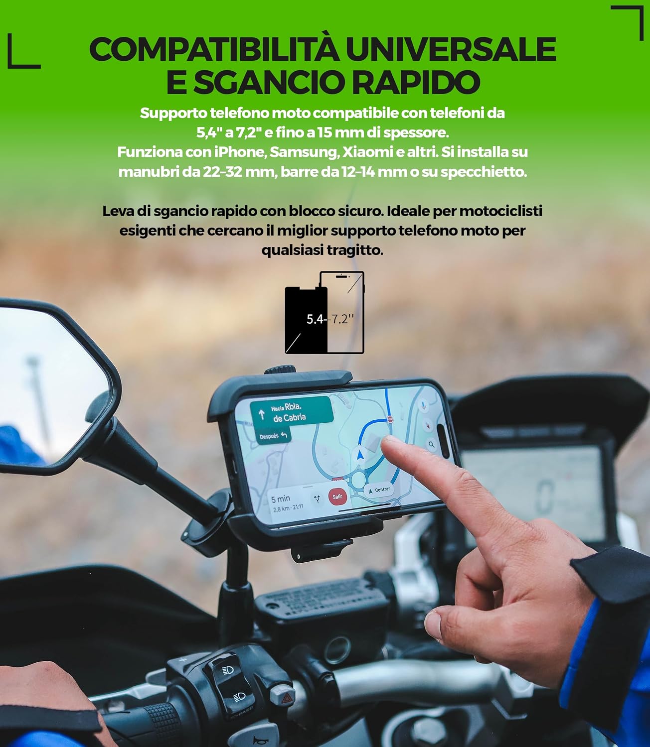 Thumbnail 4 de MOGGAM porta cellulare moto con 360°