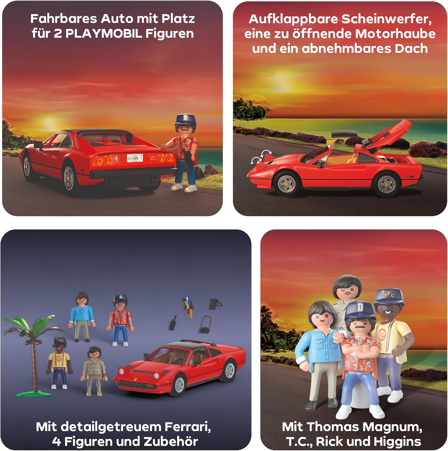 Thumbnail 3 de PLAYMOBIL Famous Cars 71343 Magnum, P.I. Ferrari 308 GTS Quattrovalvole (Supersportwagen)