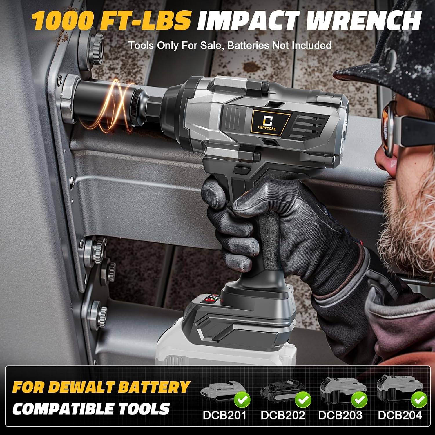 Detalle 2 de 1/2" Cordless Impact Wrench 1000ft-lbs