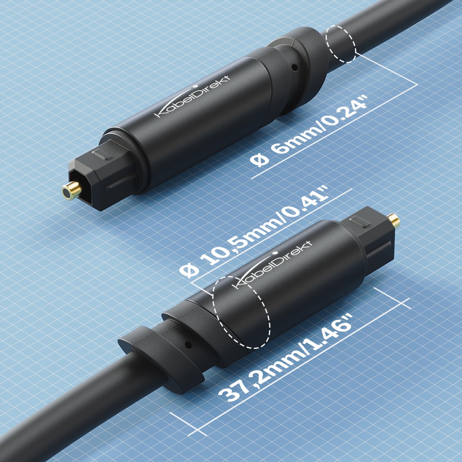 Detalle de TOSLINK Kabel Optisches Audiokabel – 3 m von CableDirect