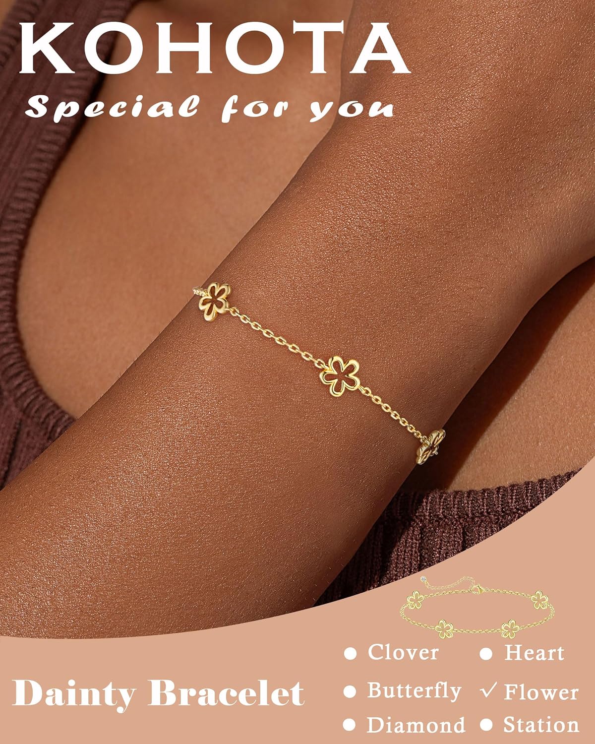 Detalle de KOHOTA Station Bracelet in 14K Gold-Plated Copper