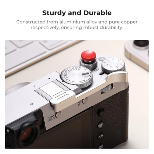 Detalle de K&F CONCEPT Camera Thumb Grip for FUJIFILM X100VI / X100V (Silver) – Practical Enhancement for One‑Handed Handling