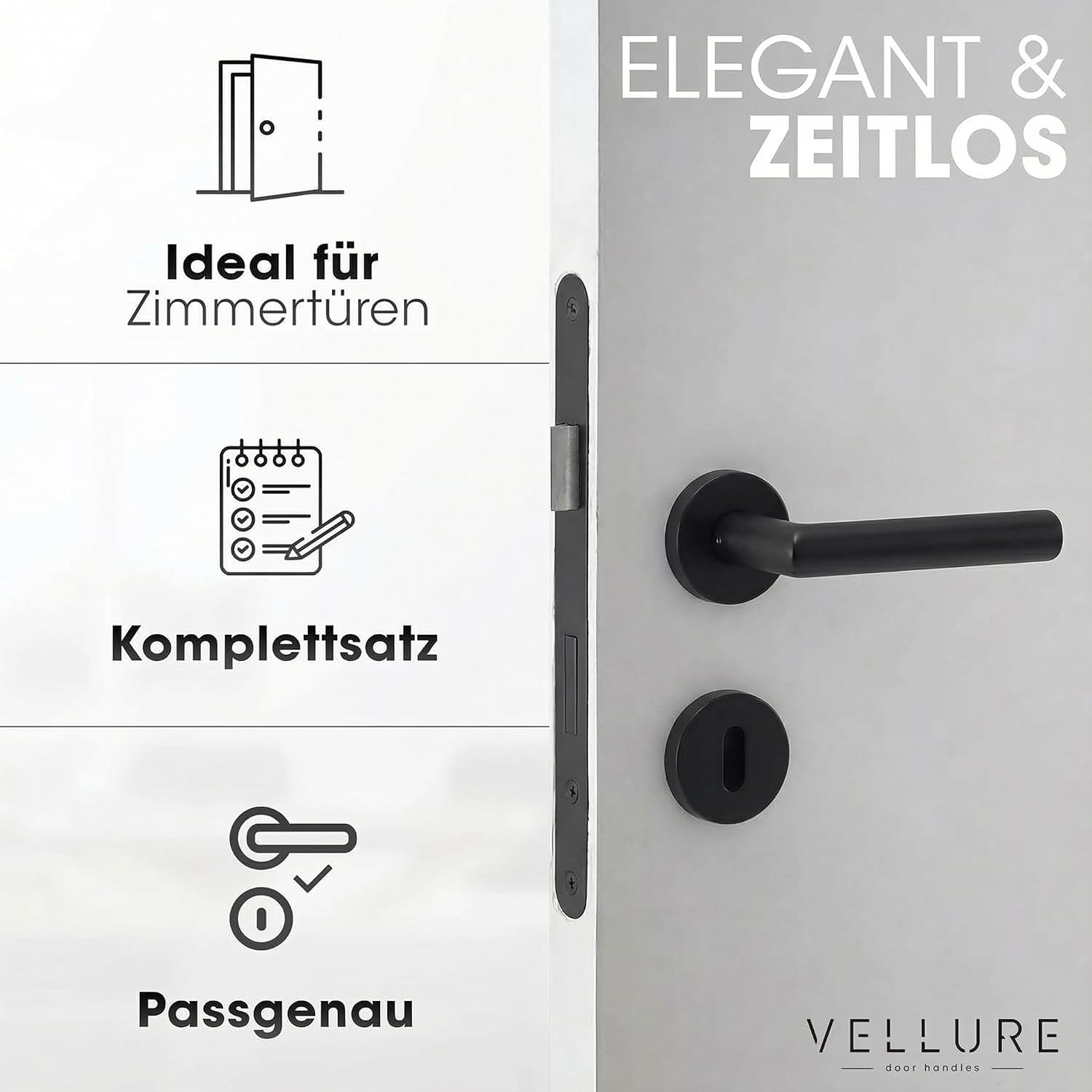 Detalle de Vellure Türgriffe Schwarz Innentüren Premium BB