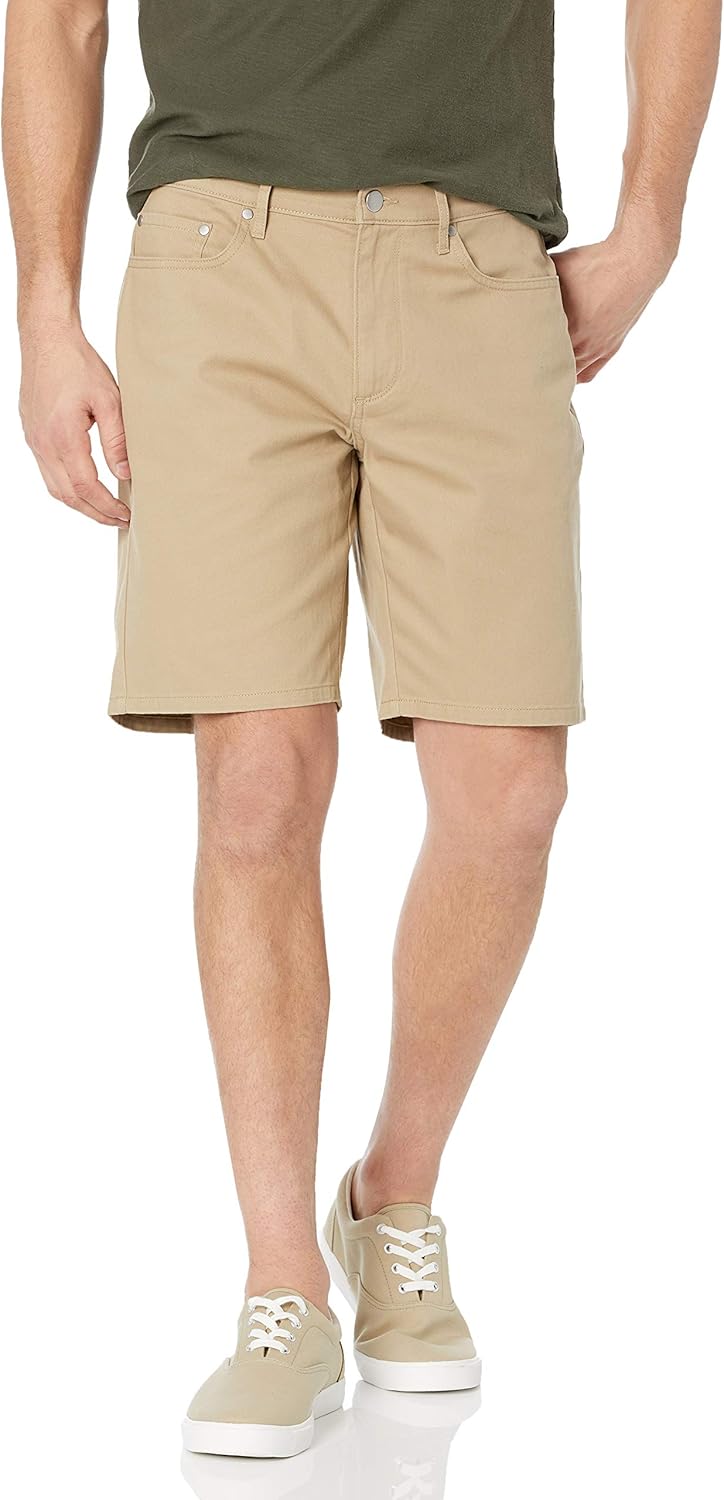 Detalle de Amazon Essentials Herren Slim-Fit Stretchshorts – 23 cm Innennaht, 5 Taschen