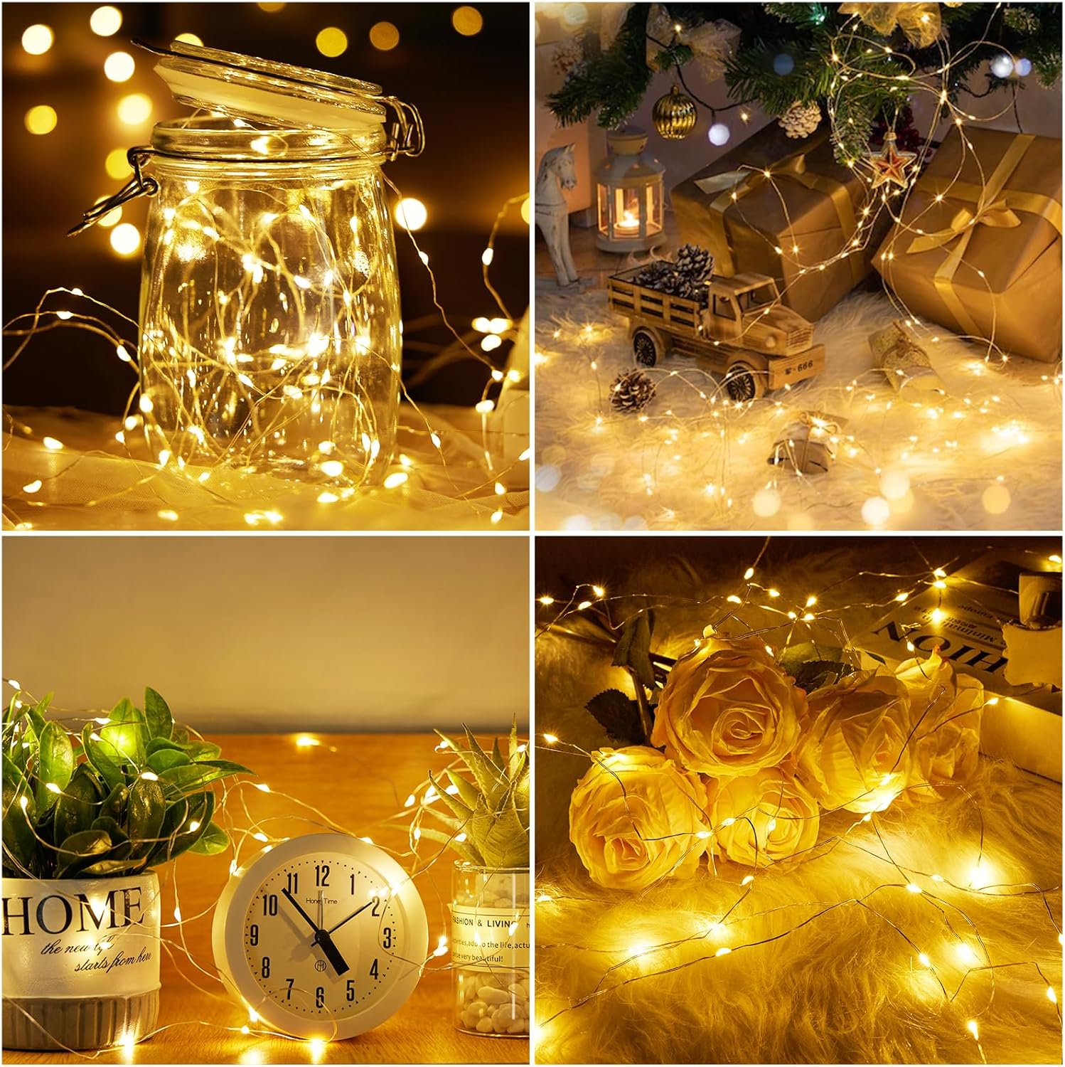 Thumbnail 4 de Lichterketten Batterie Timer (2 Stück) mit 10 m Kupferdraht und 100 LEDs – 8 Modi, 8 Helligkeitsstufen, IP65