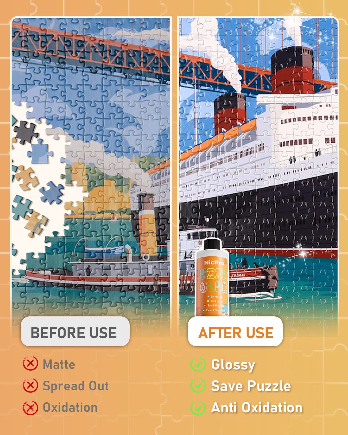 Detalle 2 de Nicpro colla per puzzle 240 ml đź§©