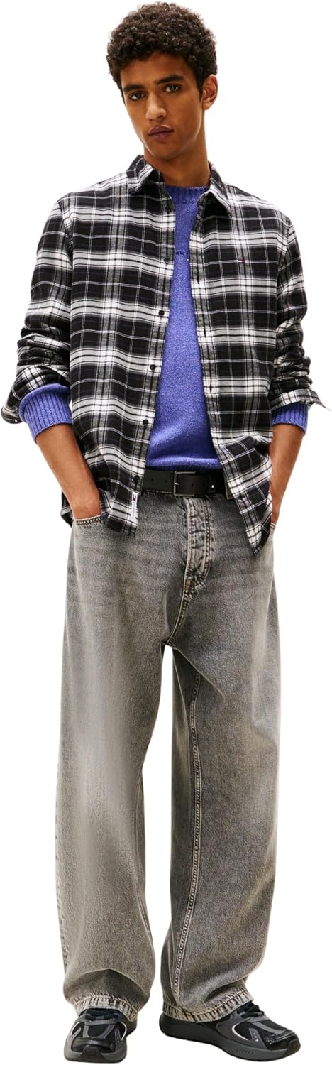 Thumbnail 3 de Tommy Jeans Men's TJM Reg Flannel Check Shirt Ext Dm0dm22024 L/S Shirt