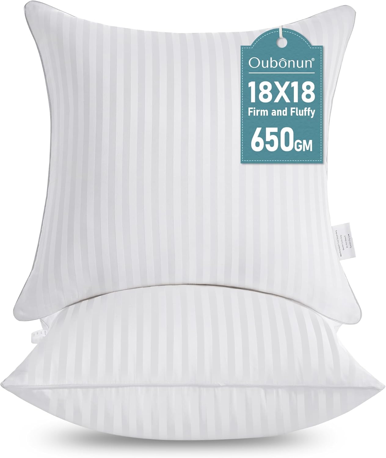 Oubonun 18x18 Throw Pillow Inserts 2-Pack