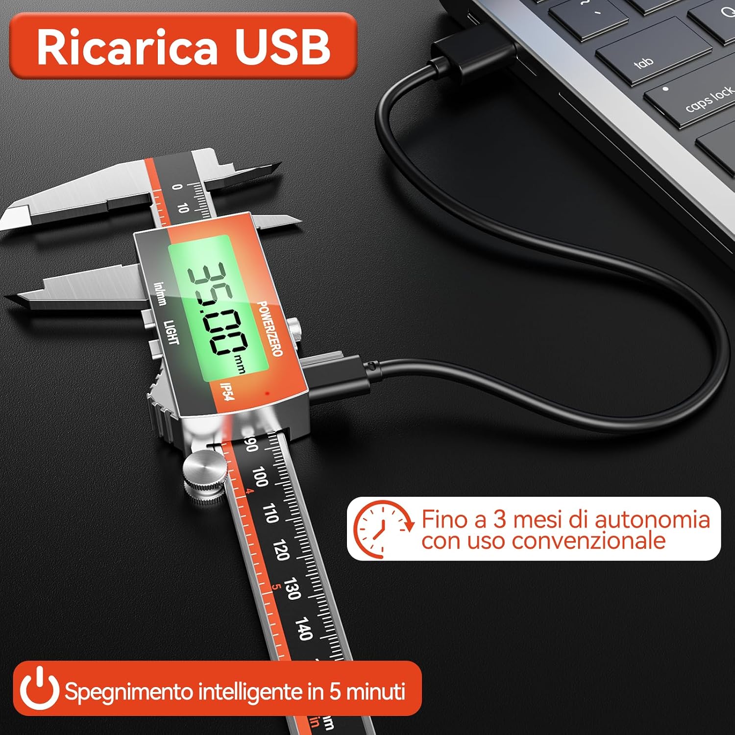 Detalle 2 de Preciva Calibro Digitale 150 mm 📏
