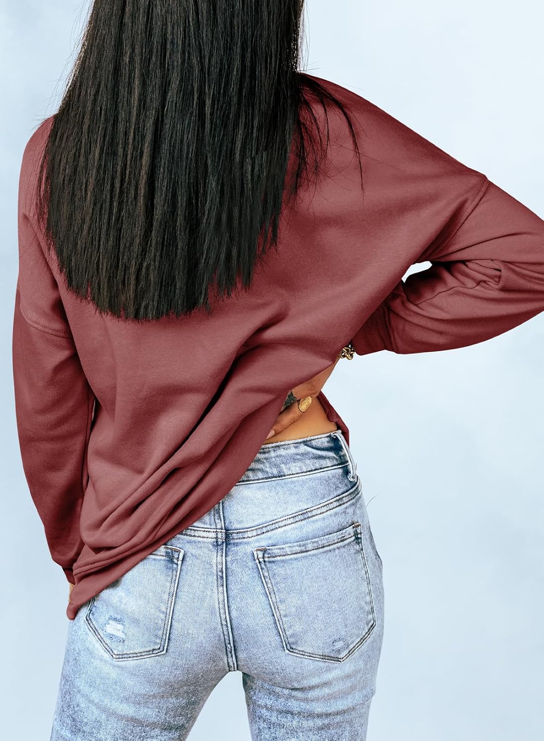 Thumbnail 4 de Dokotoo Women’s Casual Crew Neck Sweatshirt (Loose Fit Long Sleeve Pullover)