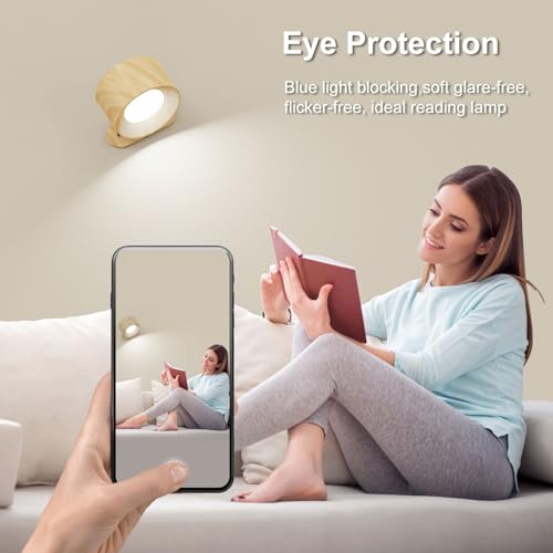 Detalle de Coollamp Aplique de pared 360° con 3 modos
