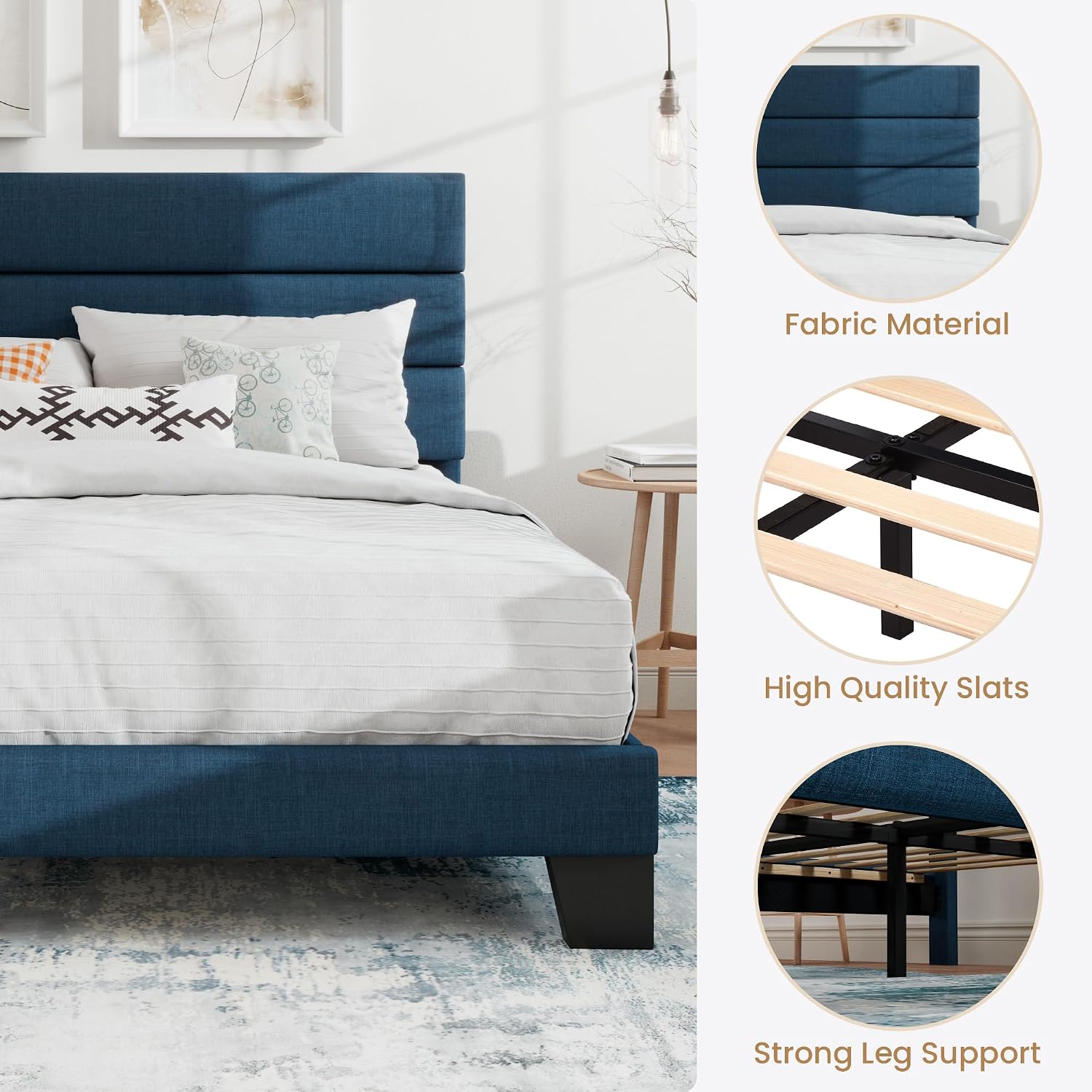 Thumbnail 6 de SHA CERLIN Full Platform Bed Frame