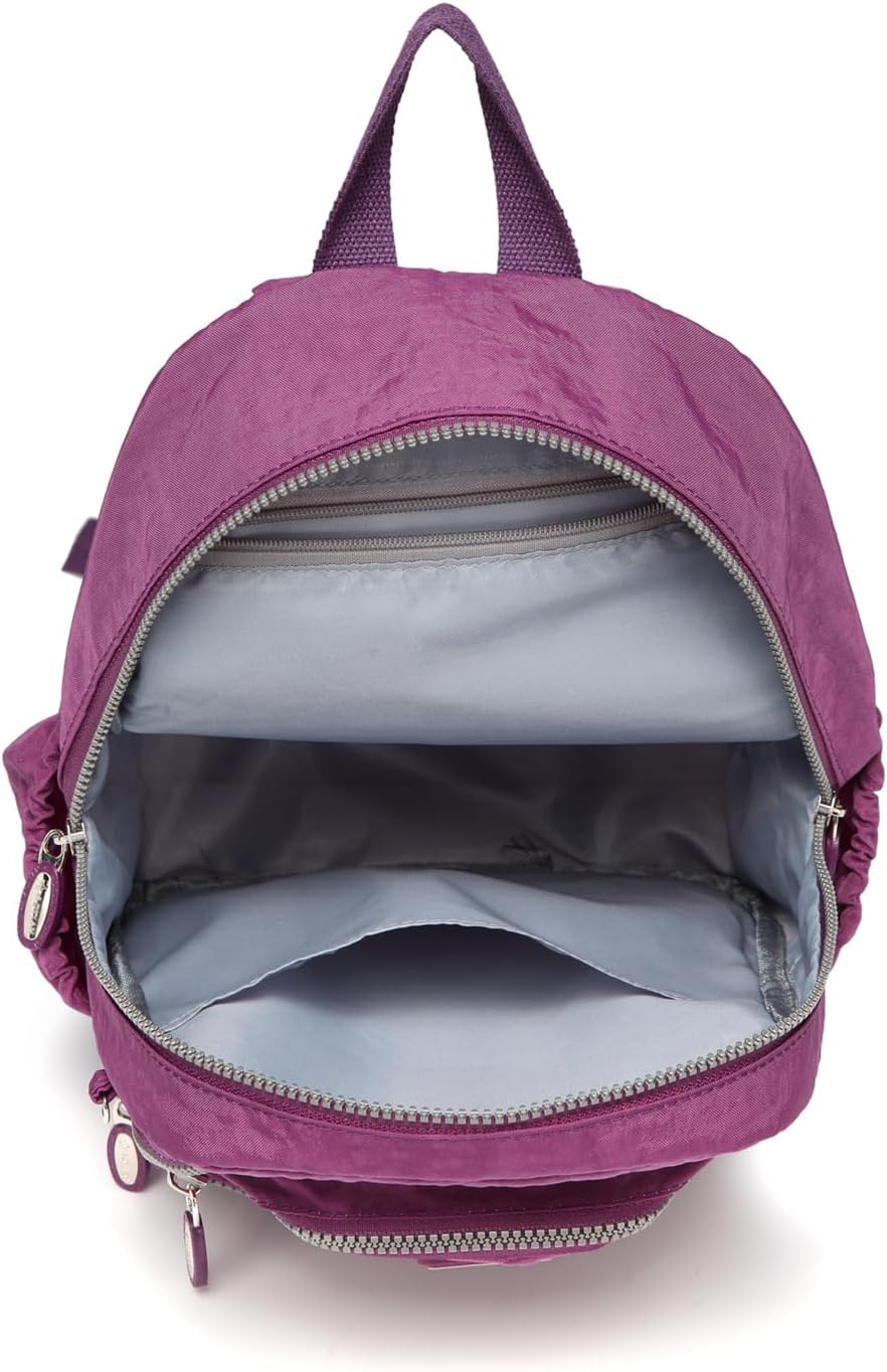 Detalle de AOTIAN Women’s 9L Lightweight Sturdy Nylon Handy Backpack in Purple