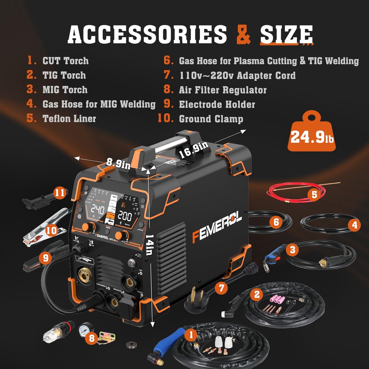 Thumbnail 5 de FEMEROL Combo 6-in-1 200A Multi-Process Welder