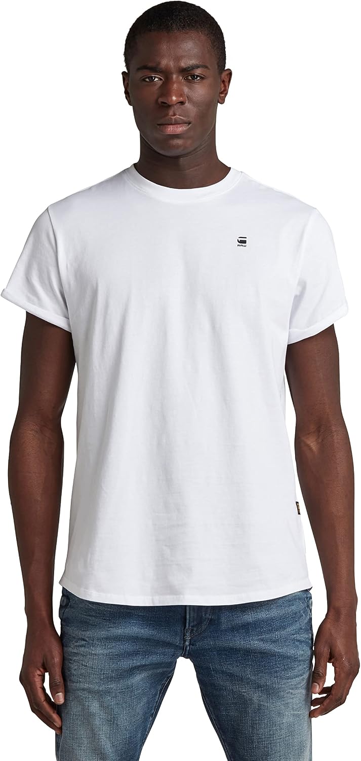Detalle de G-STAR RAW T-Shirt – Rundhals, kurzer Arm, Umschlagsaum