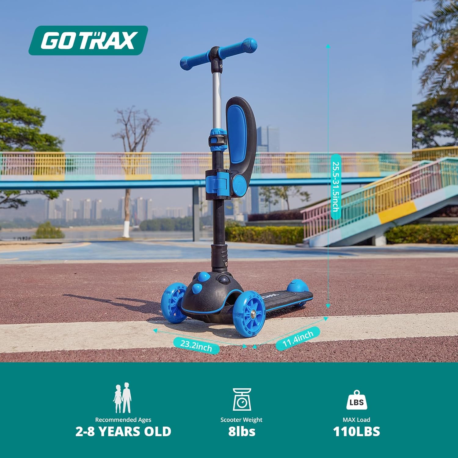 Thumbnail 6 de Gotrax KS3 Pro Kids Folding Scooter with Seat ๐ด