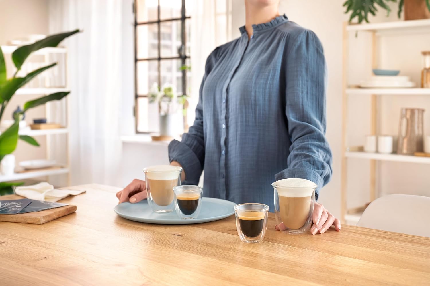 Thumbnail 1 de De'Longhi DLSC310 double-walled espresso glass set of 2