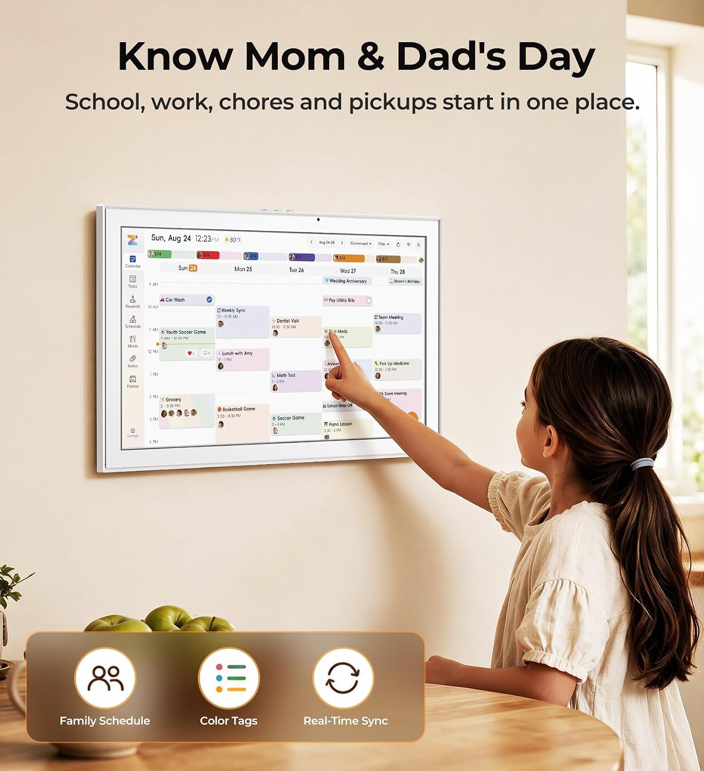 Detalle 1 de JSUSOU Smart Digital Calendar 15.6-Inch
