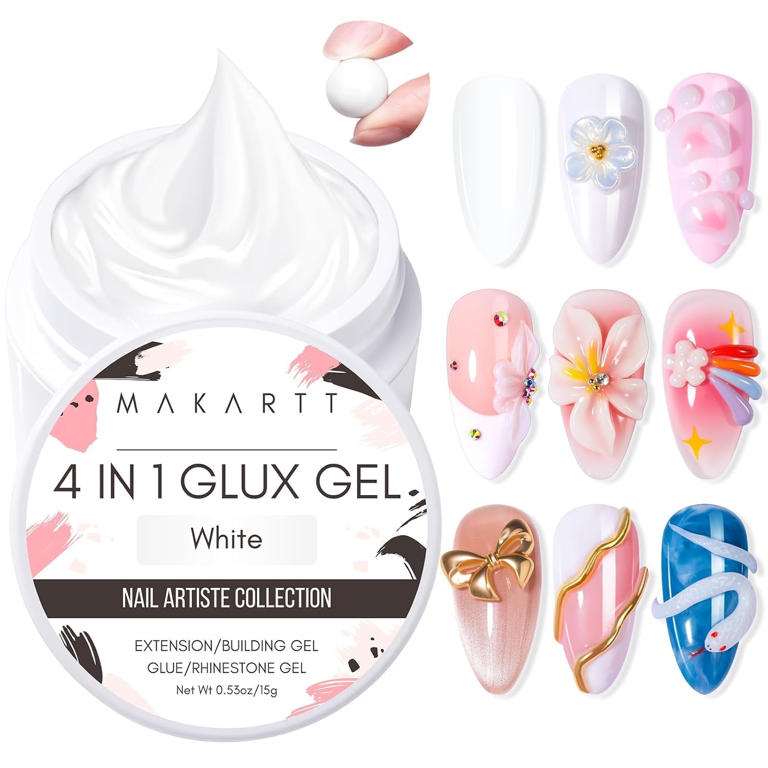 Detalle de Makartt 3D Nail Gel White