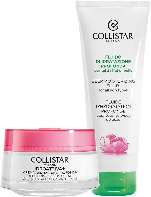 Detalle de Collistar Kit soin du visage femme — Crème hydratante profond 50 ml + Fluide hydratant profond 100 ml (Collection cadeau) Formule végétalienne
