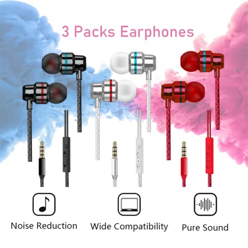 Thumbnail 3 de 3 Pack Auriculares con cable Yatloml: sonido estéreo y micrófono para todos los dispositivos de 3,5 mm