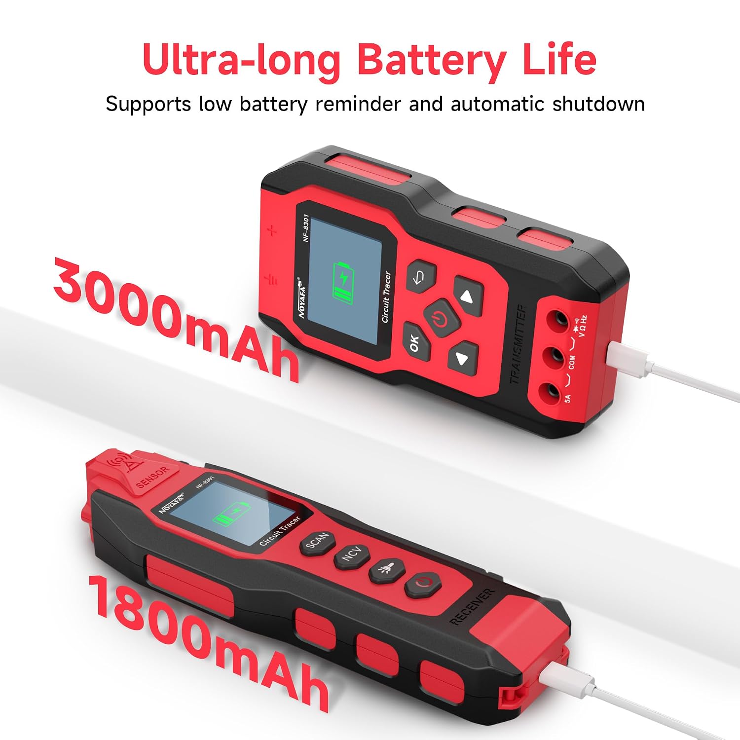 Thumbnail 6 de NOYAFA NF-8301 Kabelsuchgerät & Leitungssucher mit Digitalmultimeter – für Wand-, Rohr- und Erdkabel-Suche