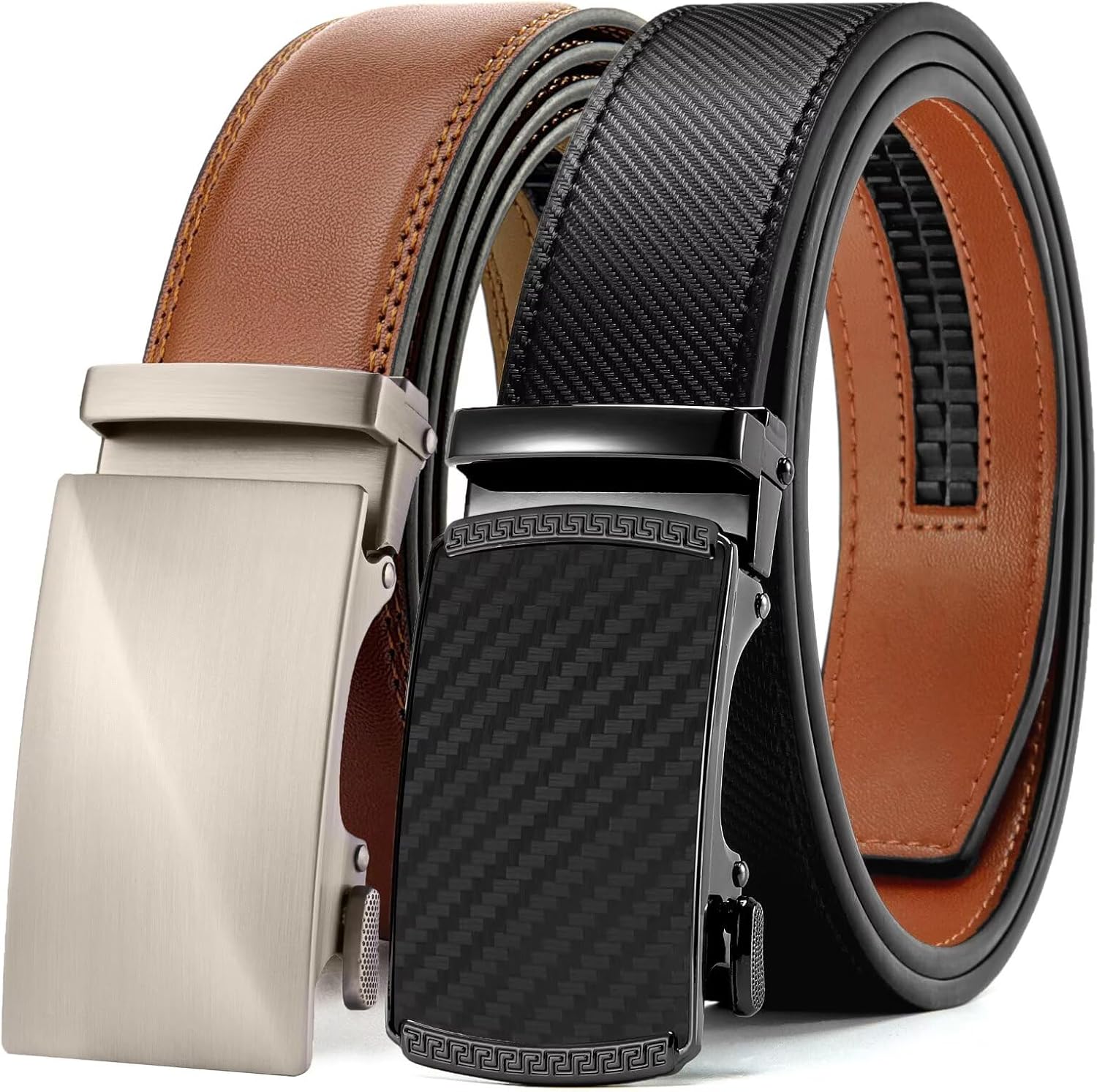 Detalle 2 de CHAOREN Herren-Gürtel 35 mm im 2er-Set mit Automatik & Ratsche – passend bis zur Kürzung