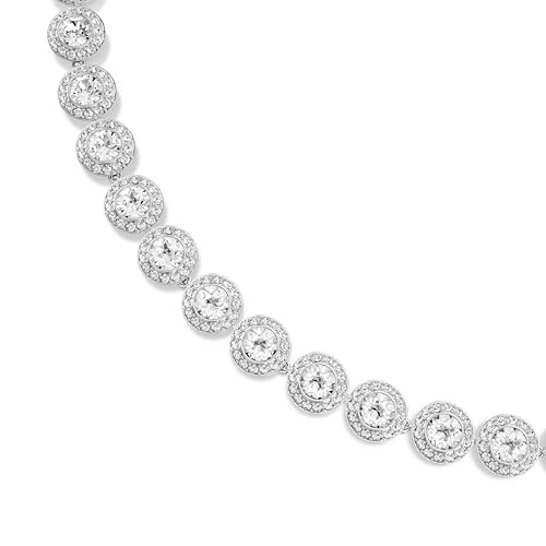 Thumbnail 1 de Swarovski Collana Tennis Una Angelic Round, Bianco, Medio - Placcato rodio