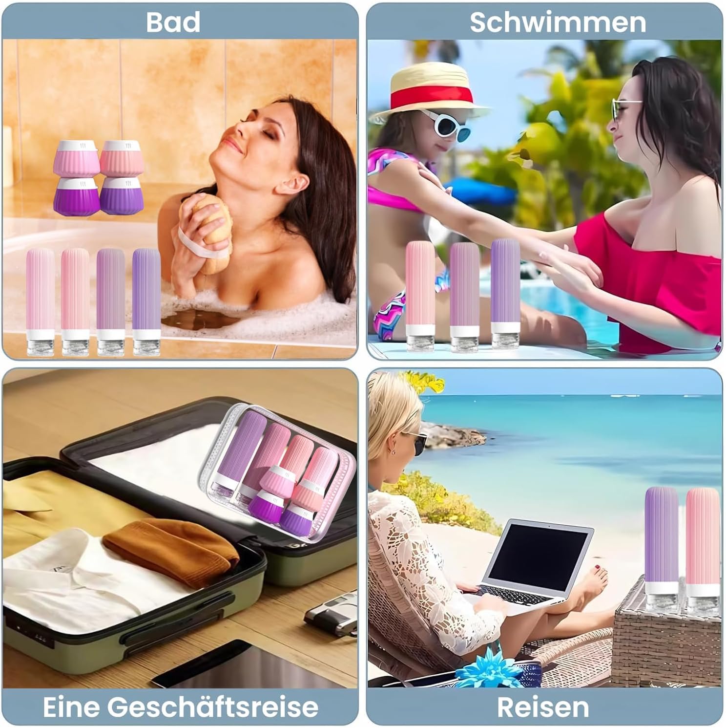Thumbnail 6 de NuvaConx 18-pack travel bottles TSA-approved toiletry set