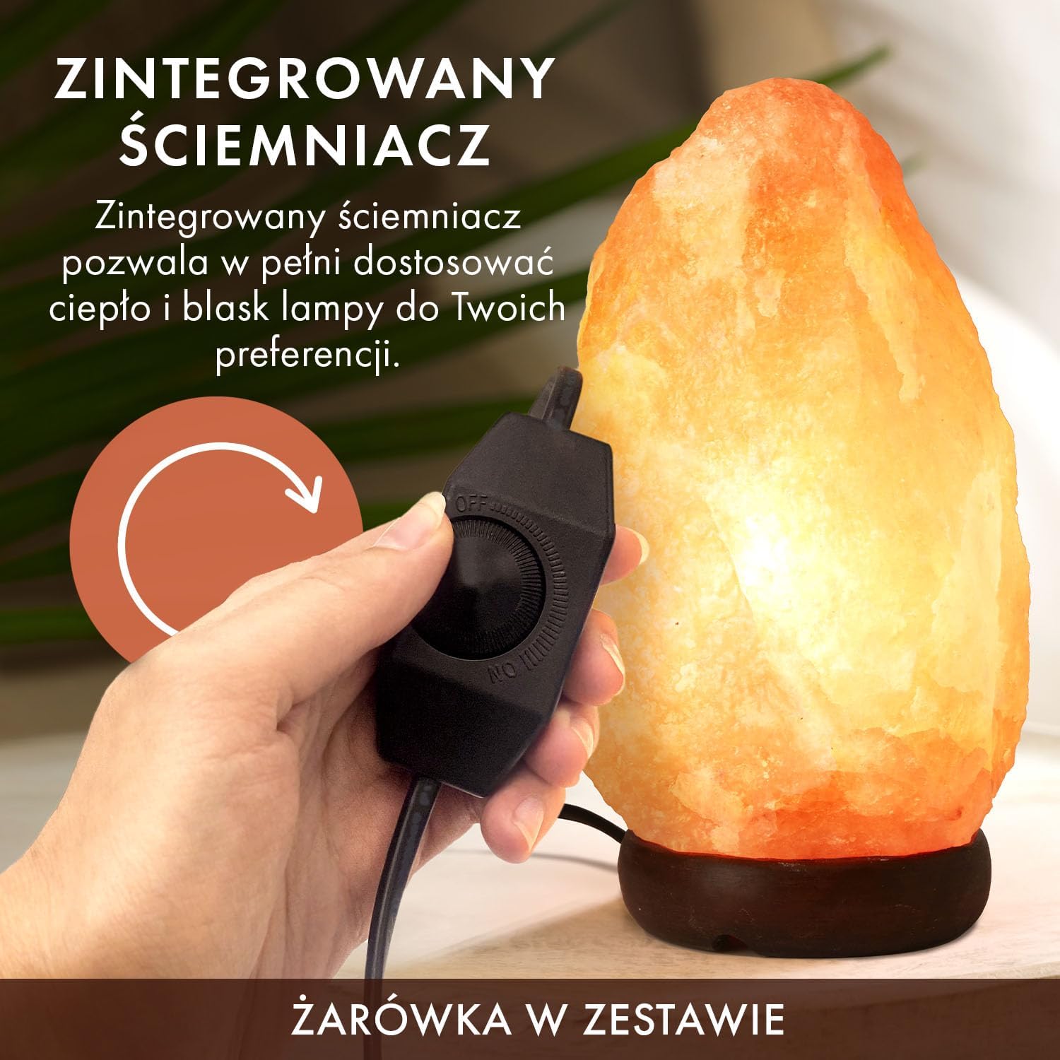 Detalle de The Body Source SL-03 – duża lampa solna z regulacją światła, 5–7 kg