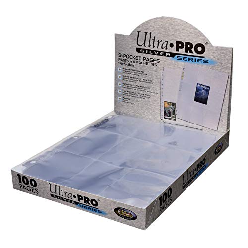 Detalle 2 de Asmodee - ULTRA PRO Silver Series Feuilles de Classeur Pour Cartes à Collectionner (100 pages, 9 poches par page, 1800 cartes) - Compatible Pokémon, Magic, Yu-Gi-Oh