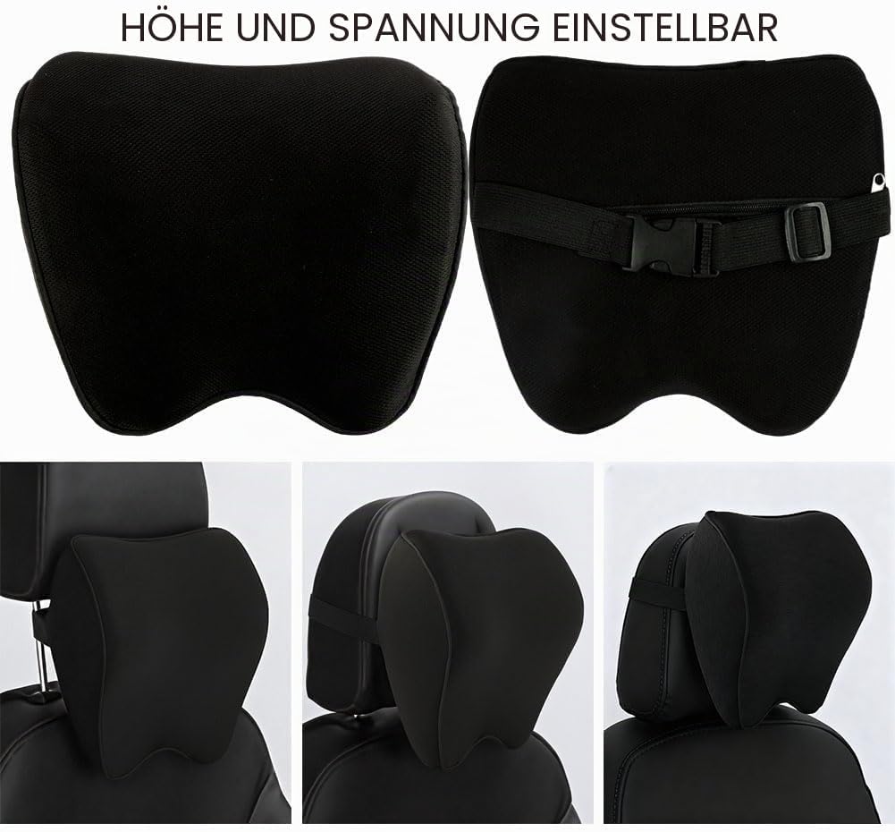 Thumbnail 6 de Alaoo Auto Nackenkissen, 2er Set – Memory Foam Nackenstütze mit atmungsaktivem Bezug