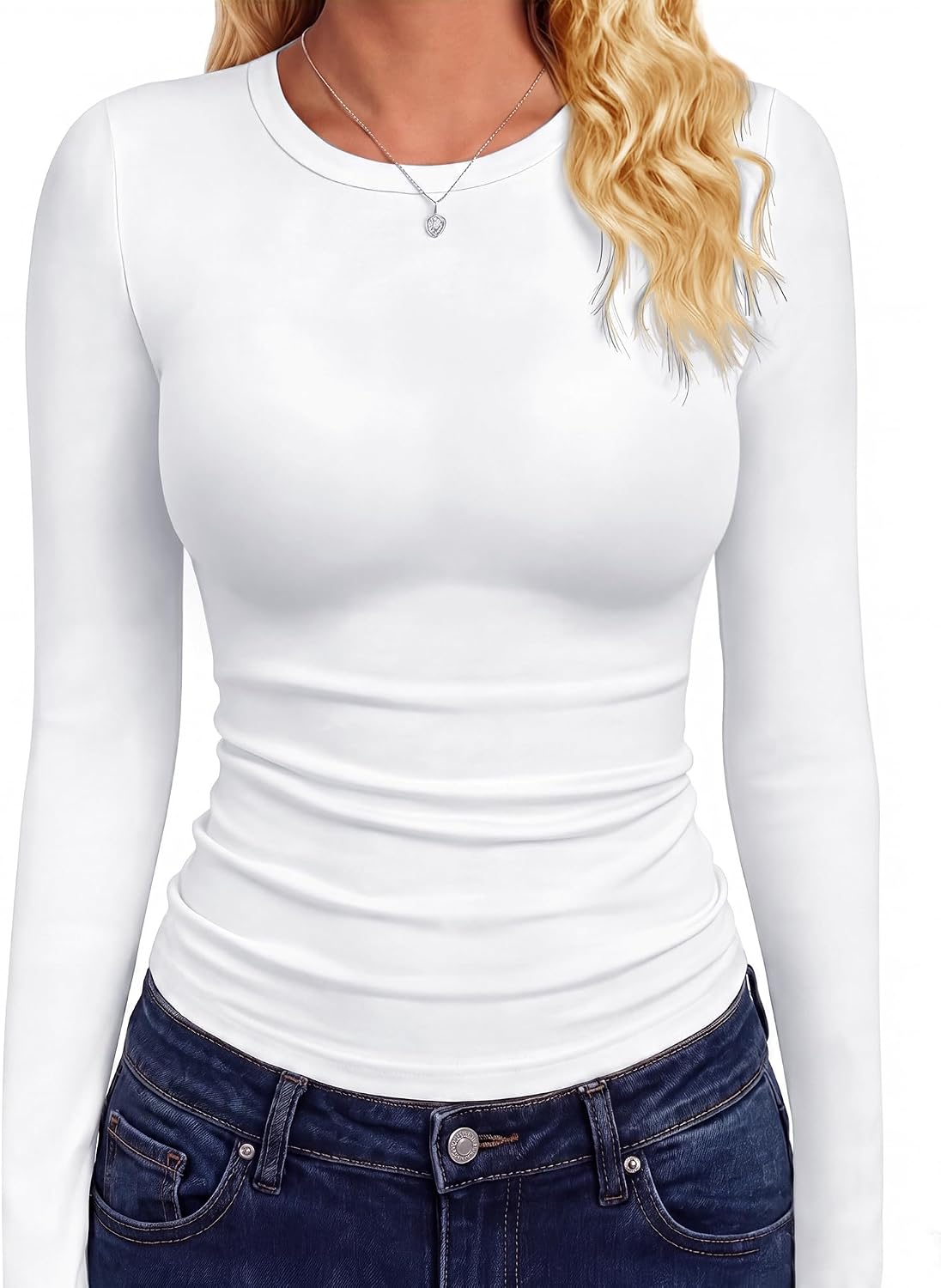 Detalle de GAYHAY Women's Long-Sleeve Top, Crew Neck