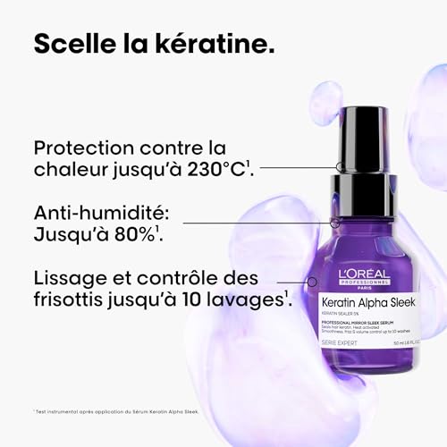 Detalle 2 de L'Oréal Professionnel Serum Cheveux Lisse Miroir Keratin Alpha Sleek – 50 ml
