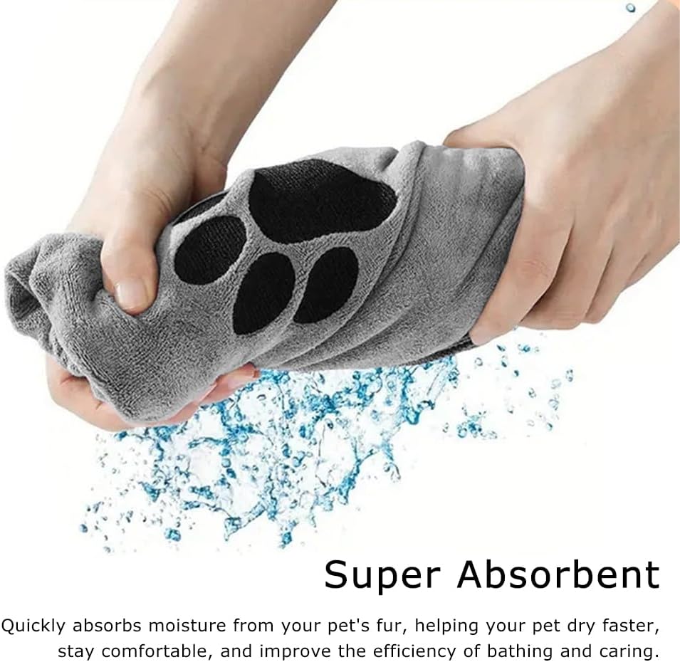 Detalle 2 de Jovrelant 3 Pack Dog Towels: Ultra-Absorbent Microfibre Towel & Blanket in Two Large Sizes