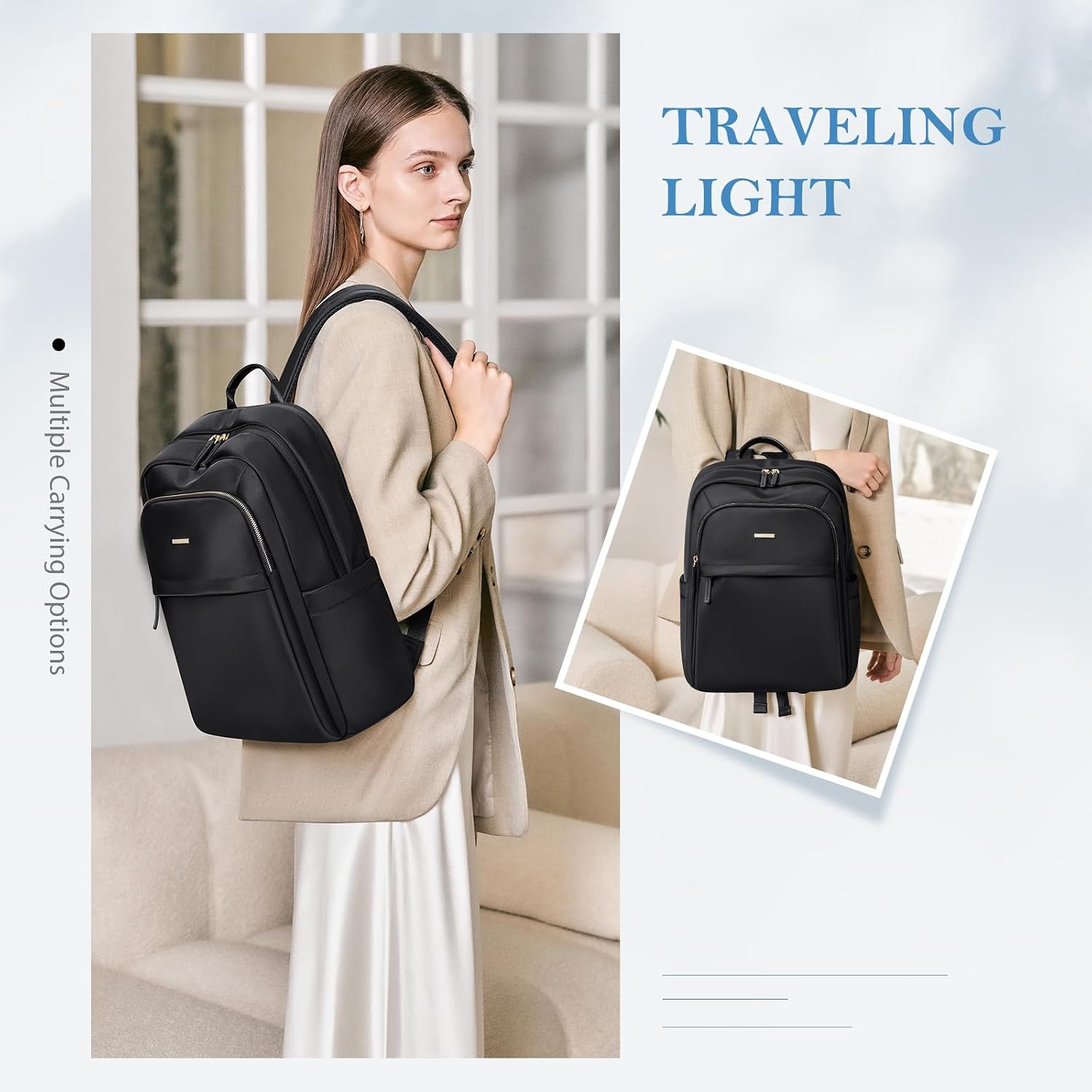 Thumbnail 6 de GOLF QUALITY Travel Backpack for Women 16 Inch Waterproof Carry On – Multi-layer Laptop Bag