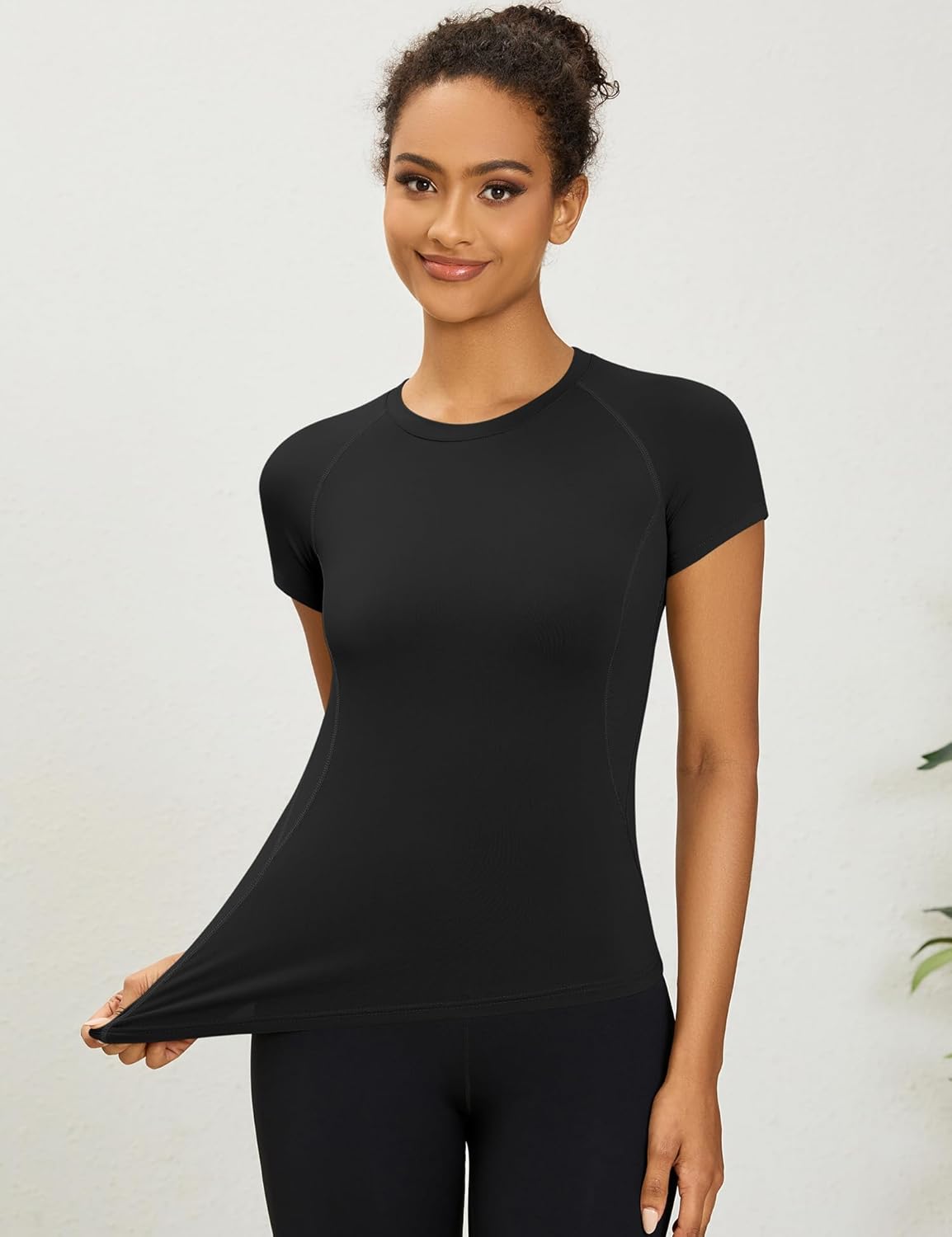 Thumbnail 1 de Rapbin Damen Sport Top Yoga Rundhals