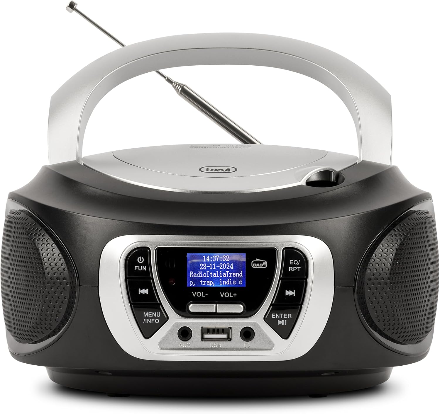 Detalle 2 de Trevi CMP 510 DAB: stereo portatile con radio digitale DAB/DAB+, lettore CD e connettività versatile