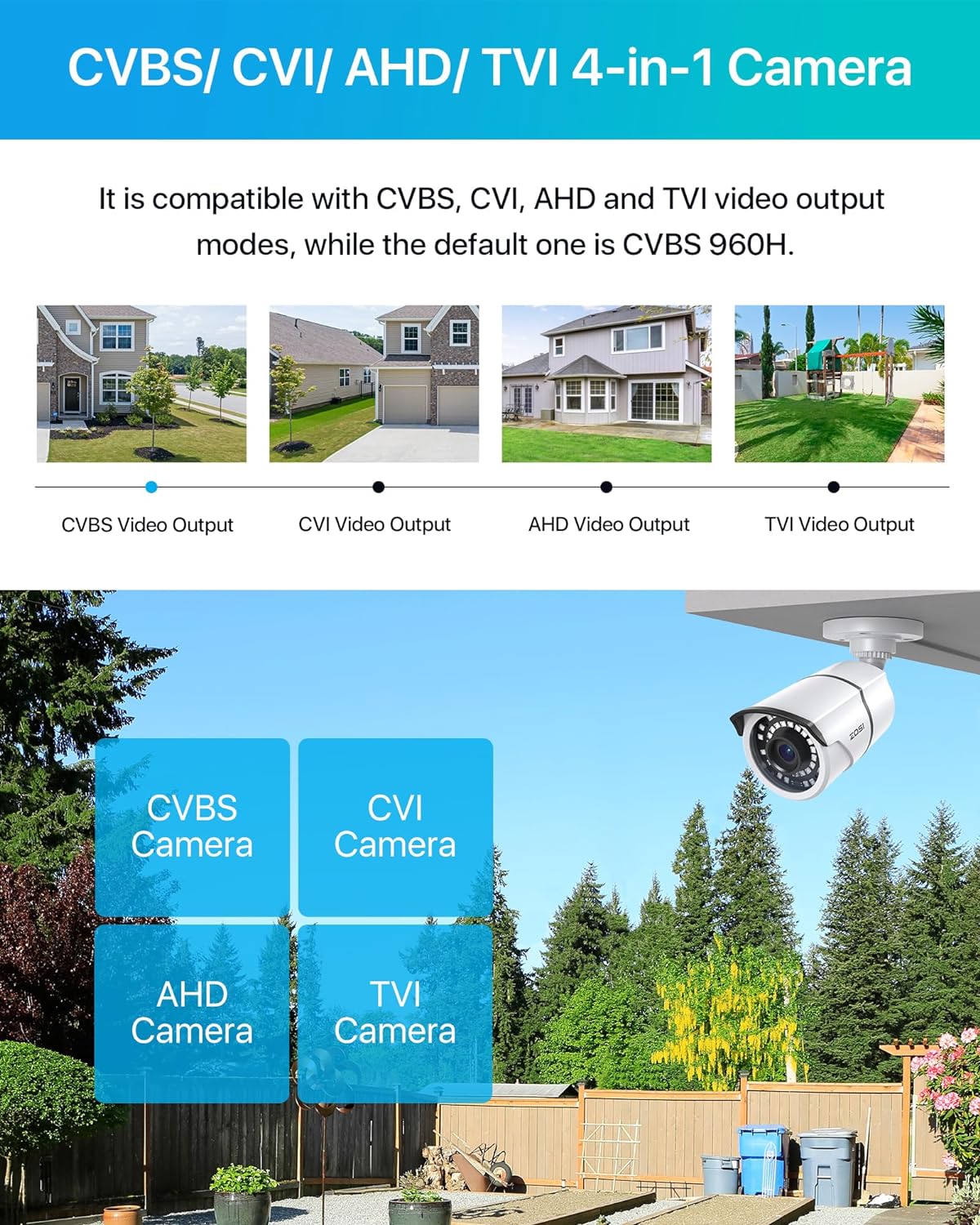 Thumbnail 3 de ZOSI 1080p Security Bullet Camera 120ft IR