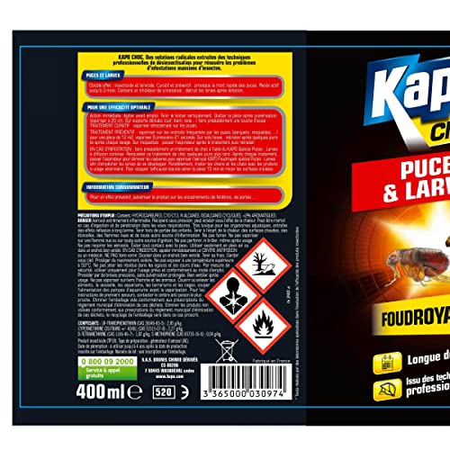 Detalle de Kapo 3097 aerosol Foudroyant para chips y larvas – Pack 4